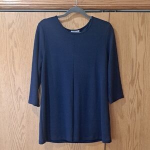 Denim&Co Navy 3/4 Sleeve Tunic Top